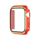 For Apple Watch Series 9 / 8 / 7 45mm / Red+Gold