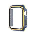 For Apple Watch Series 9 / 8 / 7 41mm / Blue+Gold