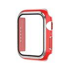 For Apple Watch Series 9 / 8 / 7 41mm / Red+Silver