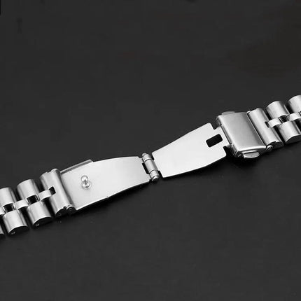 Stainless Steel Three-Bead Half-Round Apple Watch Band