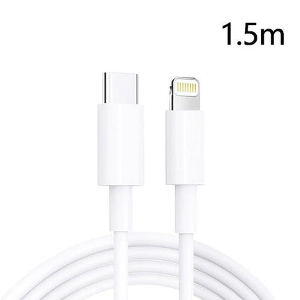 Cable for Everyday iPhone Charging and Data Transfer Needs - 1.5m white 8-pin PD30W USB-C to Lightning cable for fast charging and data sync