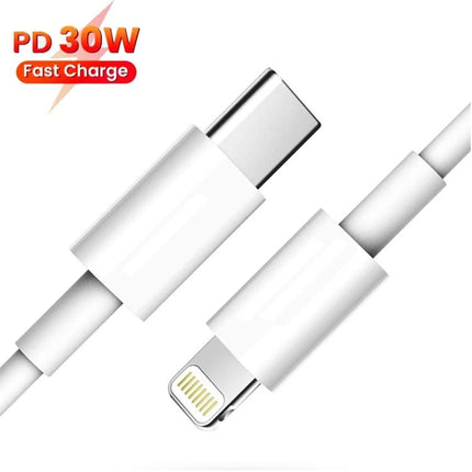 Cable for Everyday iPhone Charging and Data Transfer Needs - 8-pin PD30W fast charge cable for iPhone and iPad, supports 3A data sync