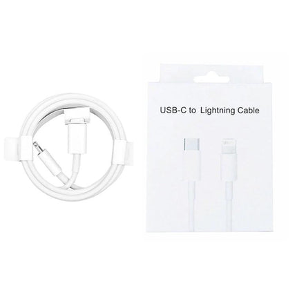 Cable for Everyday iPhone Charging and Data Transfer Needs — white USB‑C to Lightning PD30W 3A cable with retail packaging