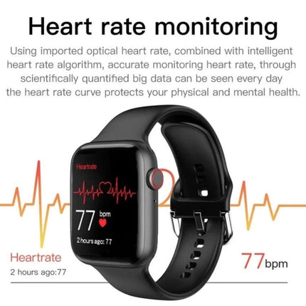 Smart Watch for Monitoring Health During Daily Activities showing heart rate 77 bpm on black fitness smartwatch display