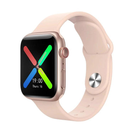 Daily Smart Watch for Everyday Health and Activity Tracking - rose gold smartwatch with silicone band showing steps, heart rate and message alerts