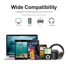 Cable adaptador de audio con decodificación digital USB-C/Tipo-C a auxiliar de 3,5 mm de ENKAY