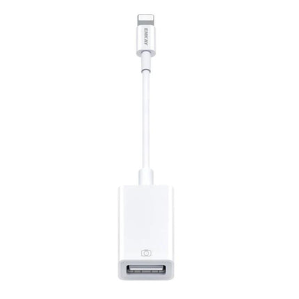 ENKAY Adapter for iPhone USB File Transfers in Daily Life - white Lightning to USB camera adapter for photo and file transfer on the go