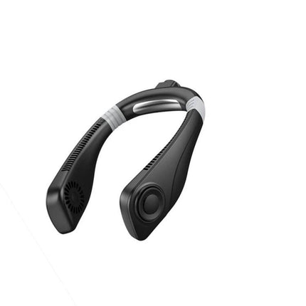 Portable Hanging Neck Fan for Everyday Cooling Comfort - hands-free black wearable fan with dual air vents for commuting and outdoor use