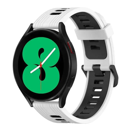 20mm Two-Color Vertical Silicone Band For Galaxy Watch 4