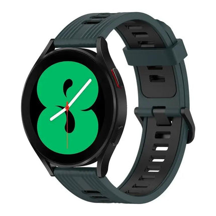 20mm Two-Color Vertical Silicone Band For Galaxy Watch 4