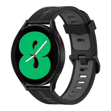 20mm Two-Color Vertical Silicone Band For Galaxy Watch 4