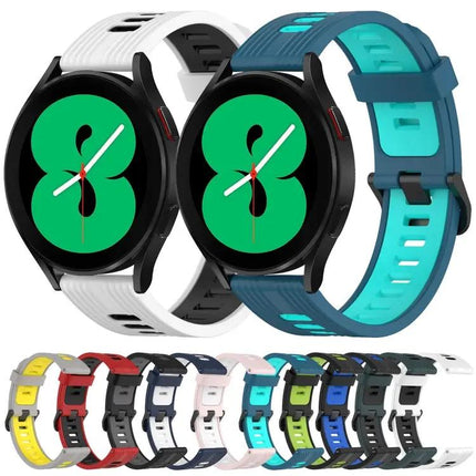 20mm Two-Color Vertical Silicone Band For Galaxy Watch 4