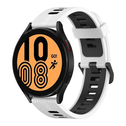20mm Two-Color Vertical Silicone Band For Galaxy Watch 4