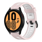 For Samsung Galaxy Watch 4 44mm / Pink+White