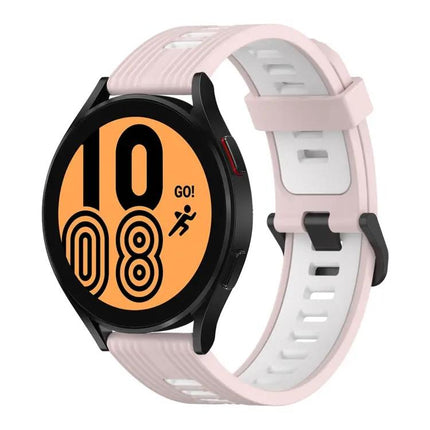 20mm Two-Color Vertical Silicone Band For Galaxy Watch 4