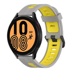 For Samsung Galaxy Watch 4 44mm / Grey+Yellow