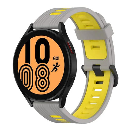 20mm Two-Color Vertical Silicone Band For Galaxy Watch 4