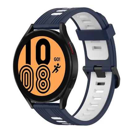 20mm Two-Color Vertical Silicone Band For Galaxy Watch 4