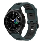 For Samsung Galaxy Watch 4 Classic 42mm / Olive Green + Black