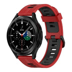For Samsung Galaxy Watch 4 Classic 42mm / Red+Black