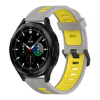 For Samsung Galaxy Watch 4 Classic 42mm / Grey+Yellow