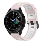 For Samsung Galaxy Watch 4 Classic 46mm / Pink+White