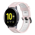 For Samsung Galaxy Watch Active 2 44mm / Pink+White