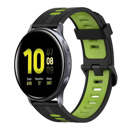 20mm Silicone Two-Tone Vertical Watch Band for Galaxy 44mm