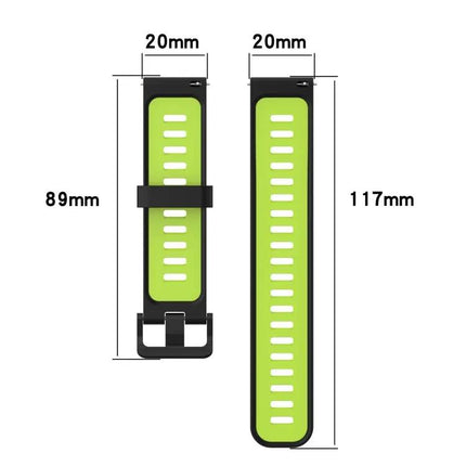 20mm Two-Tone Silicone Band For Samsung Gear S2 Classic