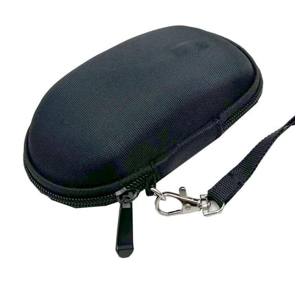 Portable Protective Case for Razer Viper Ultimate Mouse black zippered travel case with wrist strap and clip