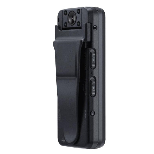 Clip-On Pen Camera for Daily Activities and Travel - compact black clip-on pen camera with motion detection, pocket clip for hiking, meetings, and travel