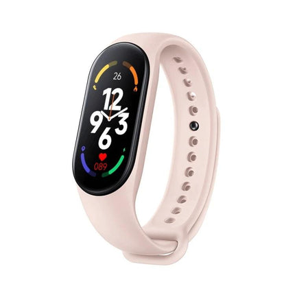 Essential Smart Watch for Monitoring Health in Daily Life - pink fitness tracker showing heart rate, steps, sleep and Bluetooth phone sync
