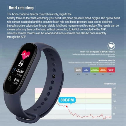 Essential Smart Watch for Monitoring Health in Daily Life - Bluetooth health tracker showing heart rate, blood pressure, sleep and activity data