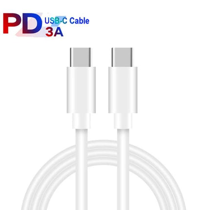 Compact Dual USB-C Charger for Everyday Home and Travel Use - white dual USB-C cable and plug for charging phone and tablet on the go