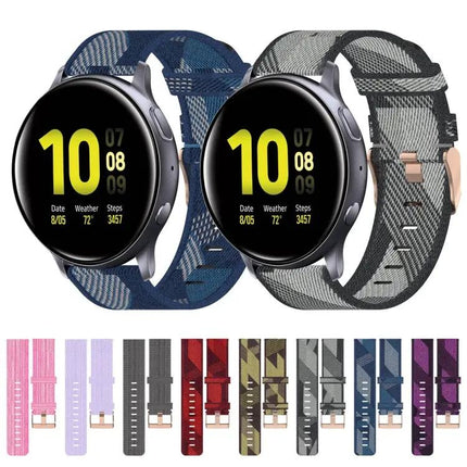 20mm Nylon Woven Watch Band For Samsung Galaxy 40/42/44mm