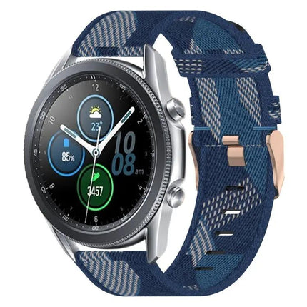 22mm Nylon Woven Watch Band Quick Release Compatible Samsung