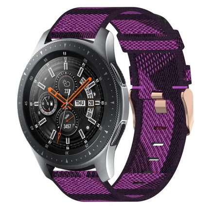 22mm Nylon Woven Watch Band Quick Release Compatible Samsung