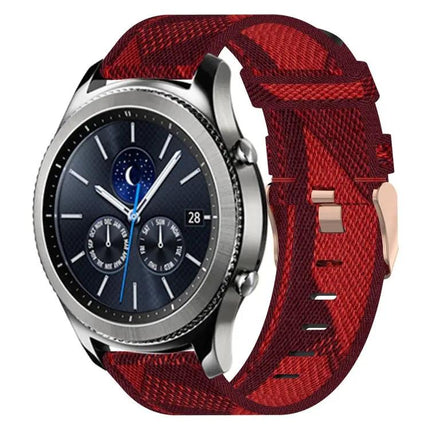 22mm Nylon Woven Watch Band Quick Release Compatible Samsung