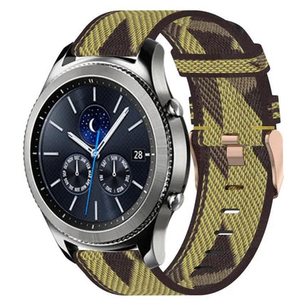 22mm Nylon Woven Watch Band Quick Release Compatible Samsung