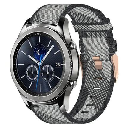 22mm Nylon Woven Watch Band Quick Release Compatible Samsung
