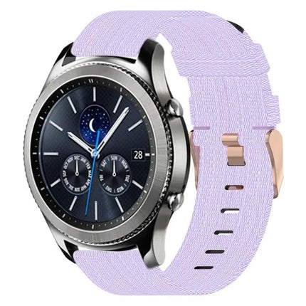22mm Nylon Woven Watch Band Quick Release Compatible Samsung