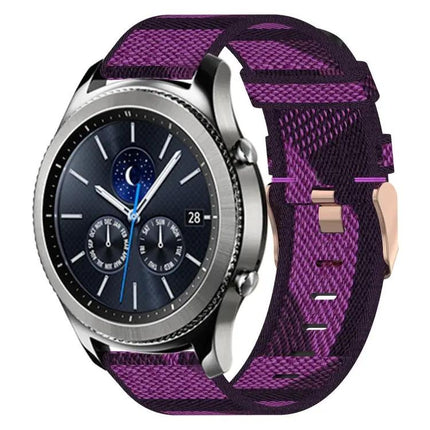 22mm Nylon Woven Watch Band Quick Release Compatible Samsung