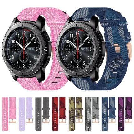 22mm Nylon Woven Watch Band Compatible With Samsung Gear S3
