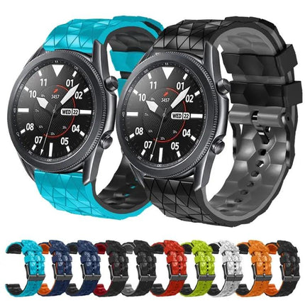 22mm Soccer Two-Tone Silicone Strap For Galaxy Watch 45/46mm
