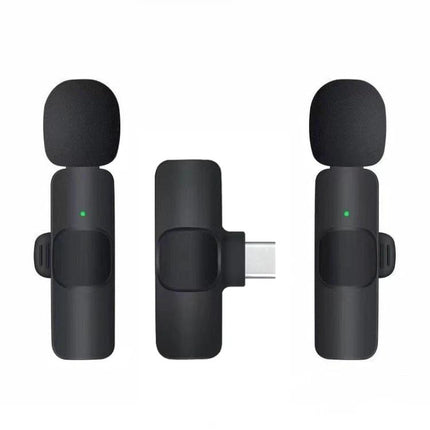 Clip-On Microphone for Everyday Video Chats and Meetings — compact wireless lavalier mic with USB-C transmitter and foam windscreen
