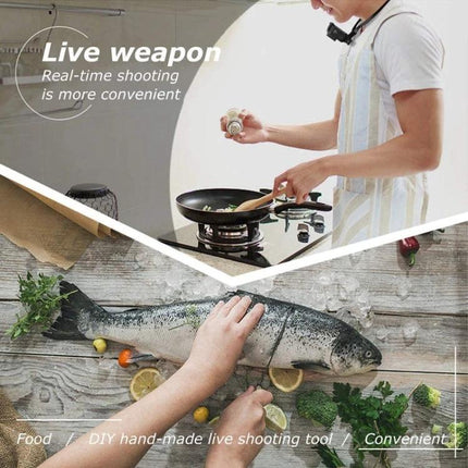 Neck Holder for Hands-Free Smartphone Filming on the Go - hands-free neck mount for cooking and outdoor filming, adjustable 180° angle