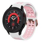 For Samsung Galaxy Watch 5  40mm / White+Pink