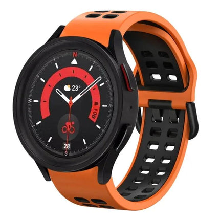 20mm Breathable Two-Color Silicone Band Samsung Watch 5 44mm