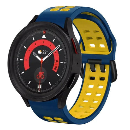 20mm Breathable Two-Color Silicone Band Samsung Watch 5 44mm