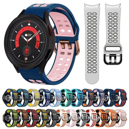 20mm Breathable Two-Color Silicone Band Samsung Watch 5 44mm
